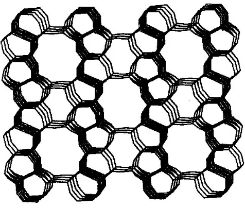 Gambar 6. Struktur Ferrierite (Kaszkur, Jones, Bell, and Catlow; 1996: 2) 