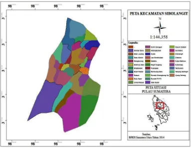 Gambar 1. Peta Lokasi Penelitian di Desa Buluh Awar Kecamatan Sibolangit 