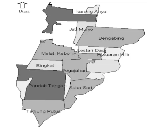 Gambar 3 Peta Kecamatan Pegajahan