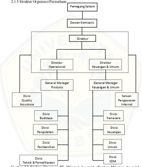 Gambar 2.3 Struktur Organisasi PT. Mitratani dua tujuh (Sumber: Mitratani dua tujuh 