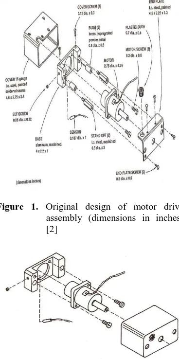 Figure 2.                       Redesign of motor drive assembly  following design for assembly (DFA) analysis [2]