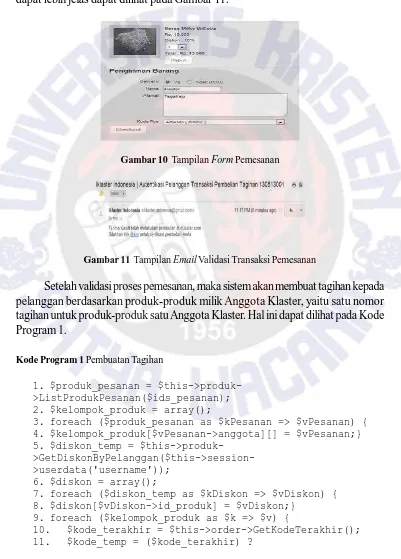 Gambar 11  Tampilan Email Validasi Transaksi Pemesanan