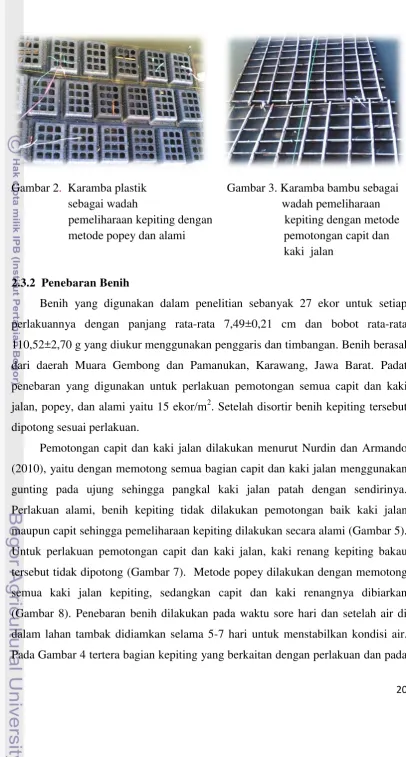 Gambar 2.  Karamba plastik             