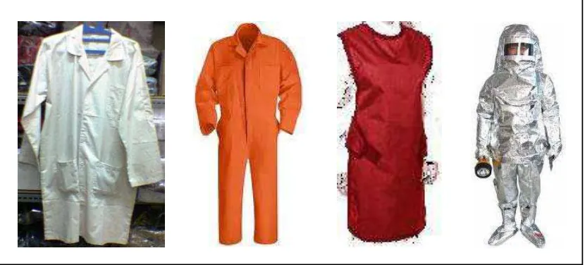Gambar 1. Berbagai jenis pakaian pelindung.16 