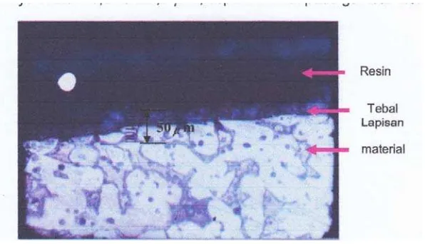 Gambar 12. Foto mikro spesimen dengan proses temperatur 70 0 C pembesaran 200x 