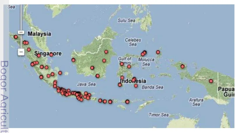 Gambar 28 Peta kondisi wilayah Indonesia berdasarkan tingkat kerawanan bencana iklim.  