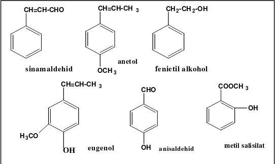 Gambar 6. Struktur fenilpropanoid (Tyler V.E, 1981) 