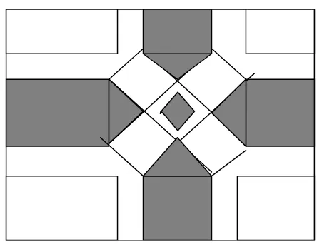 Gambar 5. Motif lantai berwarna abu-abu tua pada garis  tengah lantai dan di 