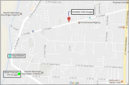 Gambar 3.2 Lokasi Kompleks Graha Sunggal  Sumber : Google Map, 2017 