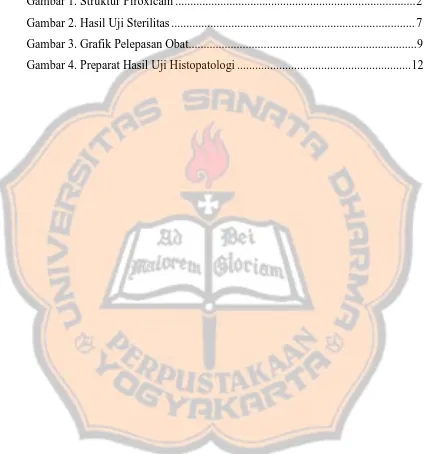 Gambar 1. Struktur Piroxicam ...............................................................................