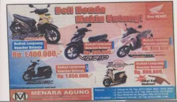 Gambar 1: Iklan Motor Honda 