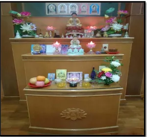 Gambar 5.1.7 Altar dewi Kwan Im Sumber : Kompleks Cemara Hijau Blok G, No.4 