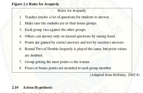 Figure 2.1 Rules for Jeopardy