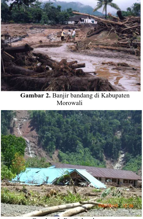 Gambar 2. Banjir bandang di Kabupaten Morowali 