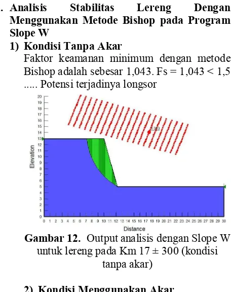 Gambar 13.  Output analisis dengan Slope W 