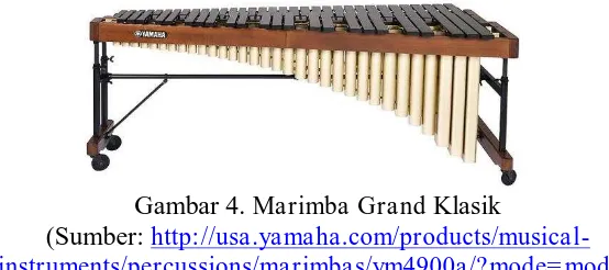 Gambar 4. Marimba(Sumber:  Grand Klasik http://usa.yamaha.com/products/musical-