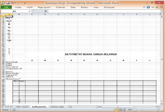 Gambar 5.2:      Halaman kerja bathymetry (sheet 2)