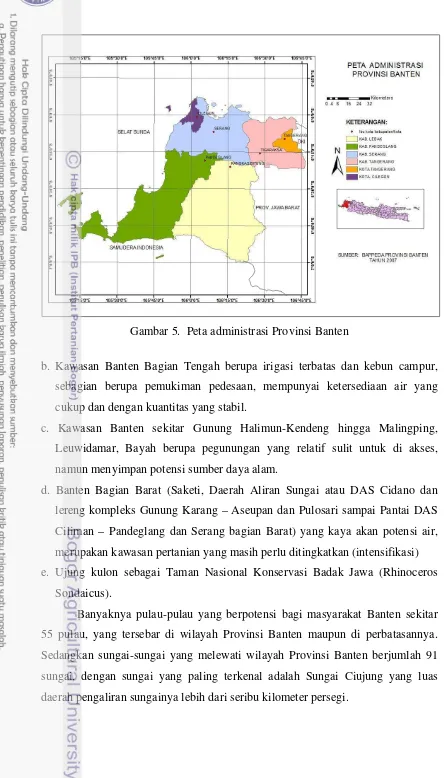 Gambar 5.  Peta administrasi Provinsi Banten 