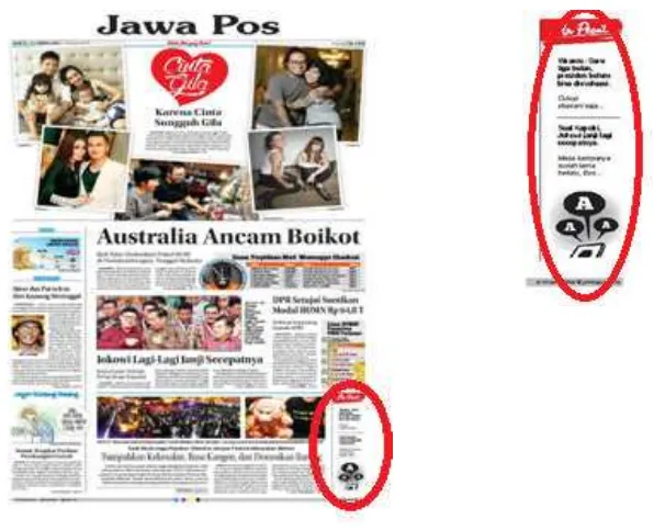 Gambar 1 Wacana Kolom Pojok “Mr Pecut” pada SKH Jawa Pos