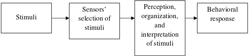 Figure 2.1 The Perceptual Process (Altman, Valenzi, & Hodgets, 1985, p.86) 