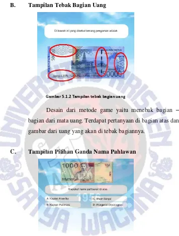 Gambar 5.1.2 Tampilan tebak bagian uang 