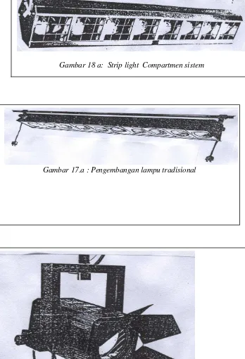 Gambar 18 a:  Strip light  Compartmen sistem 