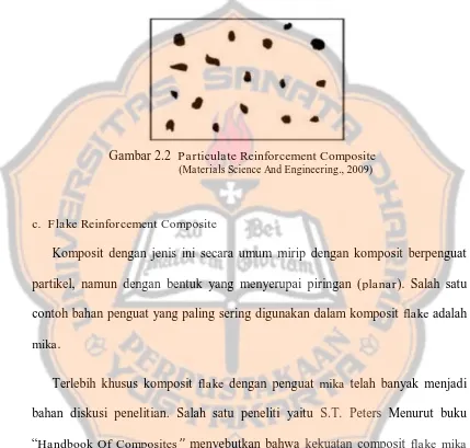 Gambar 2.2  Particulate Reinforcement Composite     (Materials Science And Engineering., 2009) 