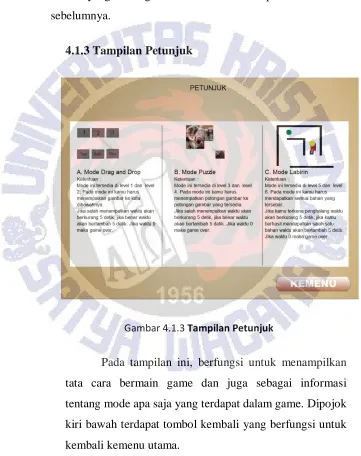 Gambar 4.1.3 Tampilan Petunjuk 