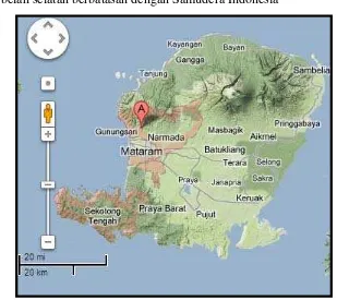 Gambar 5  Kabupaten Lombok Barat dan Kota Mataram (Googlemap.com). 