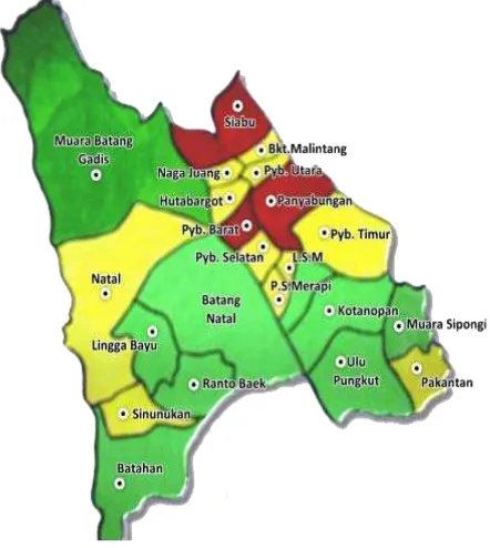 Gambar 3.2  Peta Kabupaten Mandailing Natal 
