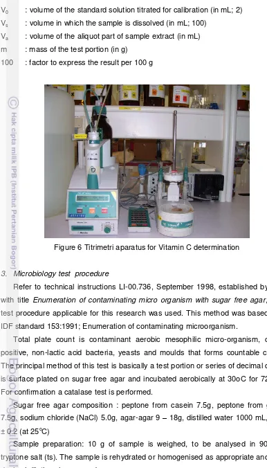 Figure 6 Titrimetri aparatus for Vitamin C determination 