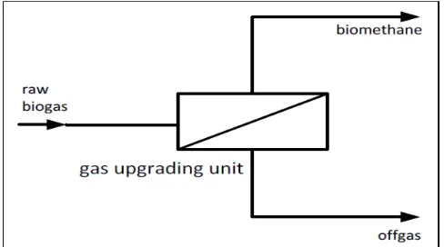 Fig. 1 Basic flow sheet of biogas upgrading process. 