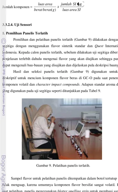 Gambar 9. Pelatihan panelis terlatih. 