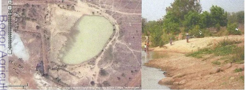 Gambar 9 Bendungan/Ghanasco Dam (kiri) dan Bagian tepian Ghanasco Dam 