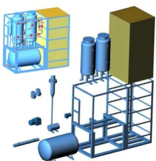 Fig. 5 Original product assembly (left) and exploded view (right) 