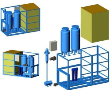 Fig. 7Modified product assembly (left side, above and below) and exploded view (right side) 