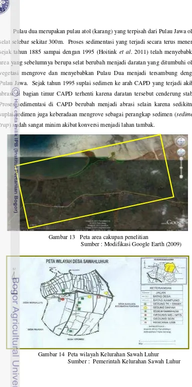 Gambar 14  Peta wilayah Kelurahan Sawah Luhur         Sumber :  Pemerintah Kelurahan Sawah Luhur 