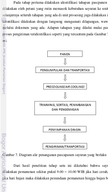 Gambar 7. Diagram alir penanganan pascapanen sayuran yang berlaku 