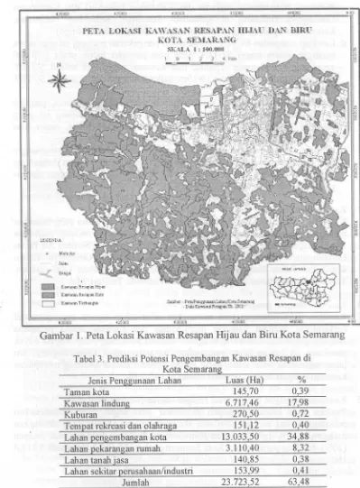 Gambar 1.Peta LokasiKawasanResapanHijau danBiru Kota Semarang