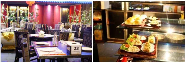 Gambar 4.2 Suasana dan menu Nelayan Shanghai Kitchen Sun Plaza 