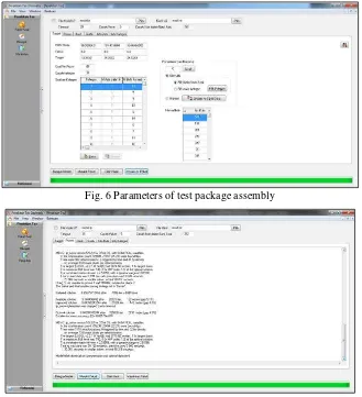 Fig. 6 Parameters of test package assembly  