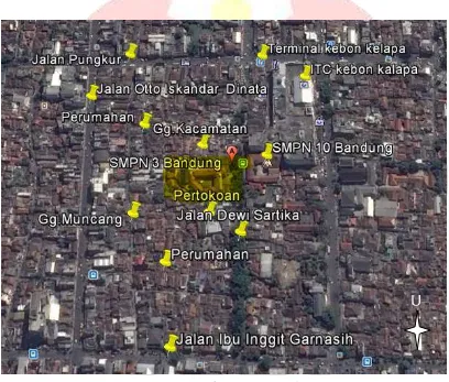 Gambar 4.1 Situasi lokasi SMPN 3 Bandung 