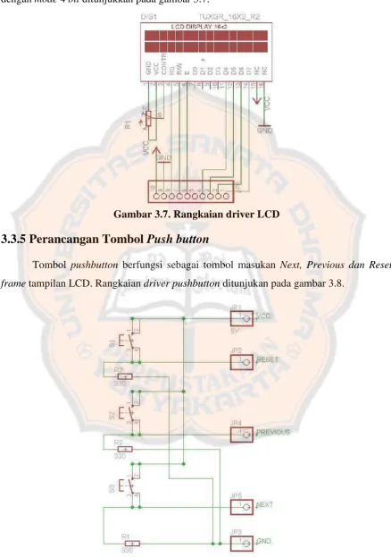 Gambar 3.7. Rangkaian driver LCD