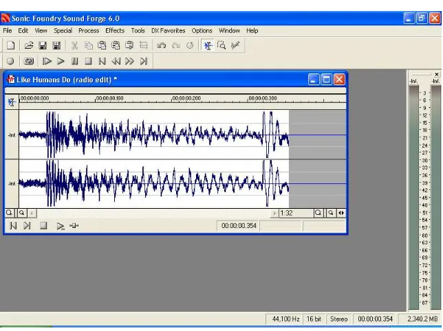 Gambar 2.3 Tampilan Sonic Foundry Sound Forge 6.0 