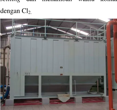 Gambar 7.  Settling tank dan break tank. 