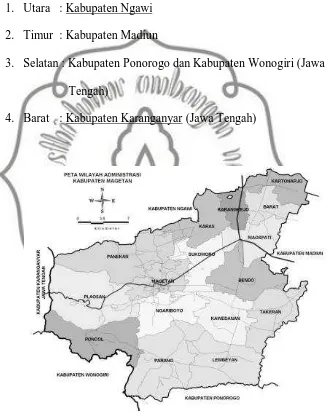 Gambar III.1. Peta Kota Magetan (Sumber: www.magetan.com)  