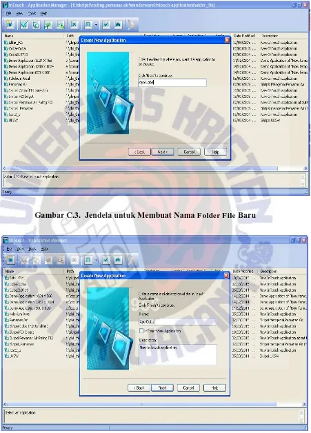 Gambar C.3.  Jendela untuk Membuat Nama Folder File Baru 