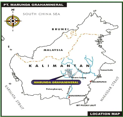 Gambar 1: Letak Lokasi Wilayah PKP2B PT Marunda Grahamineral 