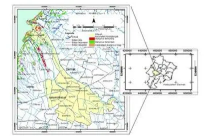 Gambar 5. Peta Dinamika Distribusi Mangrove di Kecamatan Karangtengah Kabupaten Demak Tahun 2010-2015