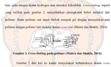 Gambar 3. Cross-linking pada polimer (Maitra dan Shukla, 2014). 